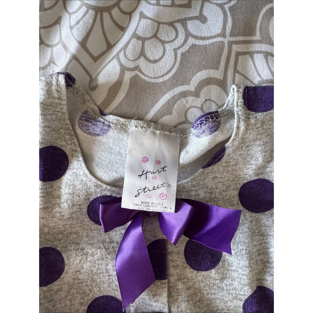 Girls Purple Polka Dot Tunic & Purple Legging Set - Picture 2 of 10